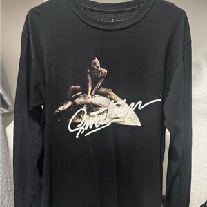 Ariana Grande Black Long Sleeve Graphic Tee